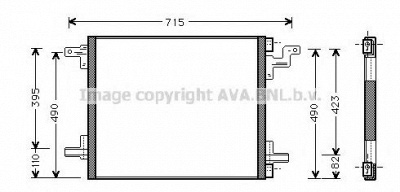 AVA QUALITY COOLING ms5270 -  Конденсатор, кондиционер